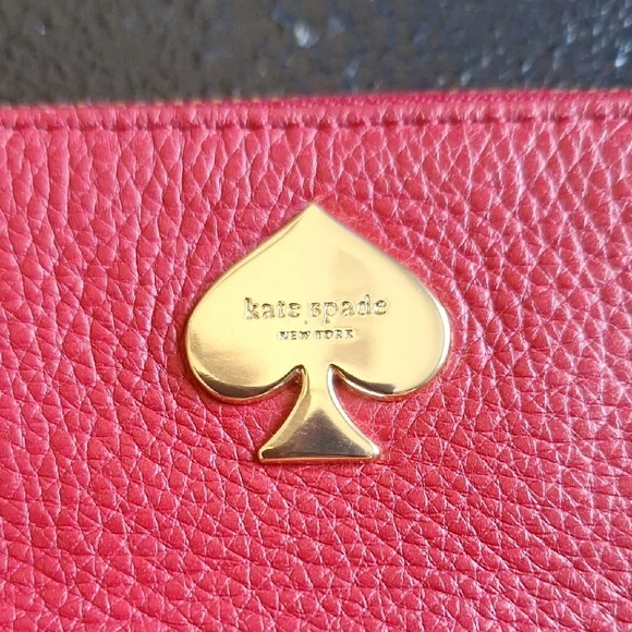 Kate Spade Red Wristlet Clutch with Gold Accent - Picture 2 of 4
